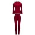 thumbnail image 1 of UPPADA Women Gym Set,Women 2 Piece Outfits Athletic Matching Set Sweatsuits Tracksuits Lounge Pullover Tops Hoodie Sets with Pockets Red,XXL, 1 of 5