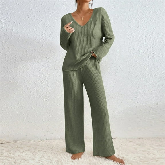 UPPADA Women Outfits Sets,Womens 2 Piece Outfits Sweatsuit Set Oversized Zip up Sweatshirt Wide Leg Sweatpants Lounge Set Tracksuit Set Green,M