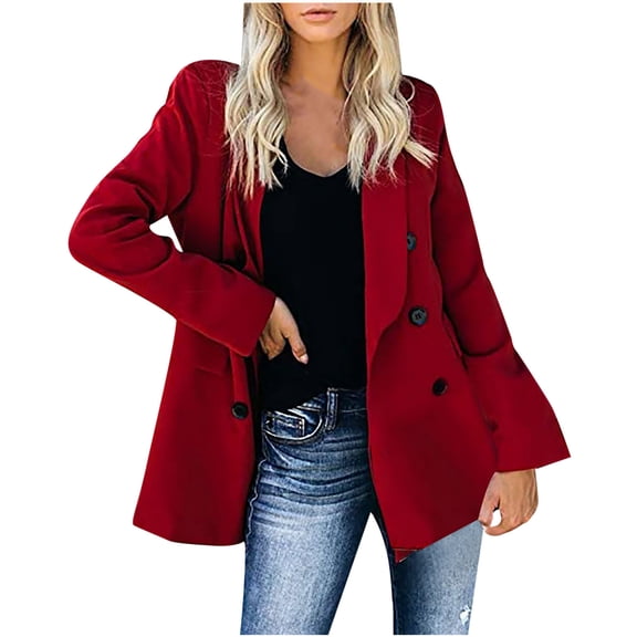 UPPADA Women's Business Attire Business Casual Lightweight Blazers Button Long Sleeve Suit Jackets Work Office Clothes
