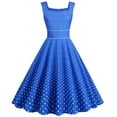 thumbnail image 1 of UPPADA Women's Classic Tea Dress Short Sleeve Swing Cocktail Party Dresses 1950s Retro Vintage Polka Dot 1950s Rockabilly Prom Midi Dress, 1 of 7