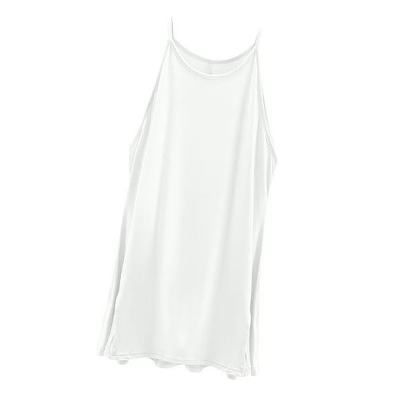 UPPADA Women's Cotton Tank Tops Scoop Neck Lightweight Soft Sleeveless Shirt for Layering Travel Everyday Comfort Soft Tunic Tees,Tank Tops for Women 2025 White,L