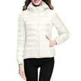 thumbnail image 1 of UPPADA Women's Cropped Quilted Jackets Full Zip Water-Resistant Hooded Puffer Jacket Trendy Ladies Long Puffer Winter Coatjackets with Pockets,Insulated Jackets for Women White,S, 1 of 5