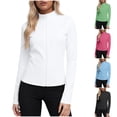 thumbnail image 1 of UPPADA Women's Full Zip Workout Jackets Long Sleeve Stand Collar Athletic Tops Slim Fit Running Yoga Shirts for Activewear Black,L, 1 of 8