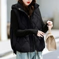thumbnail image 1 of UPPADA Women's Hooded Puffer Vest Winter Warm Zip up Vest Quilted Padded Fall Jackets with Pockets Womens Long Puffer Vest Full-Zip Hooded Sleeveless Down Jacket Coat Black,L, 1 of 9