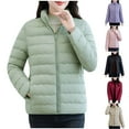 thumbnail image 1 of UPPADA Women's Lightweight Puffer Jacket Stand Collar Quilted Puffer Jacket Padded Zip up Water-Resistant Winter Coat with Pockets for Spring and Winter,Puffer Jacket Womens Waterproof Purple,XXXL, 1 of 8