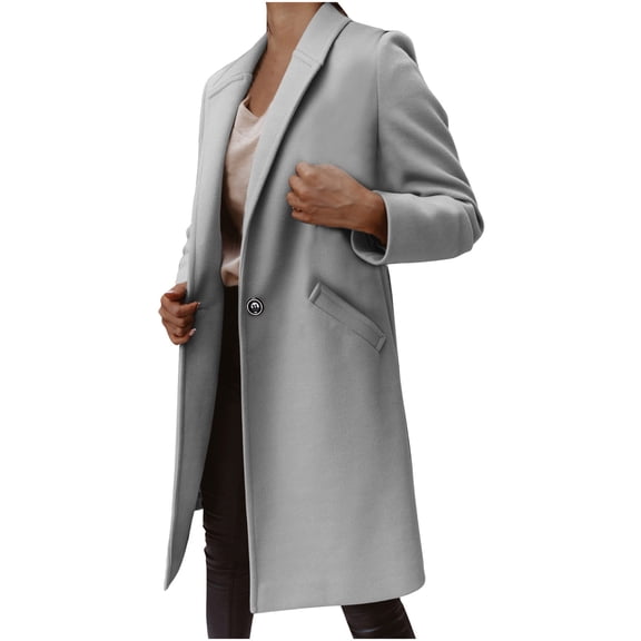 UPPADA Women's Long Blazer Jackets Open Front Cardigan Outerwears Solid Color Versatile Blazers Casual Lightweight Suits