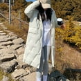 thumbnail image 1 of UPPADA Women's Long Winter Puffer Coats Hooded Over Knee Outerwear Maxi Quilted Jackets Warm Padded Coat with Pockets,Woman Coats White,L, 1 of 5
