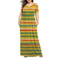 thumbnail image 1 of UPPADA Women's Plus Size Maxi Dresses for Curvy Women Summer Short Sleeve Casual Long Dress Floral Casual Tshirts Dresses Smocked Backless Beach Flowy Loose Dress with Pockets Multicolor,XXXXXL, 1 of 6
