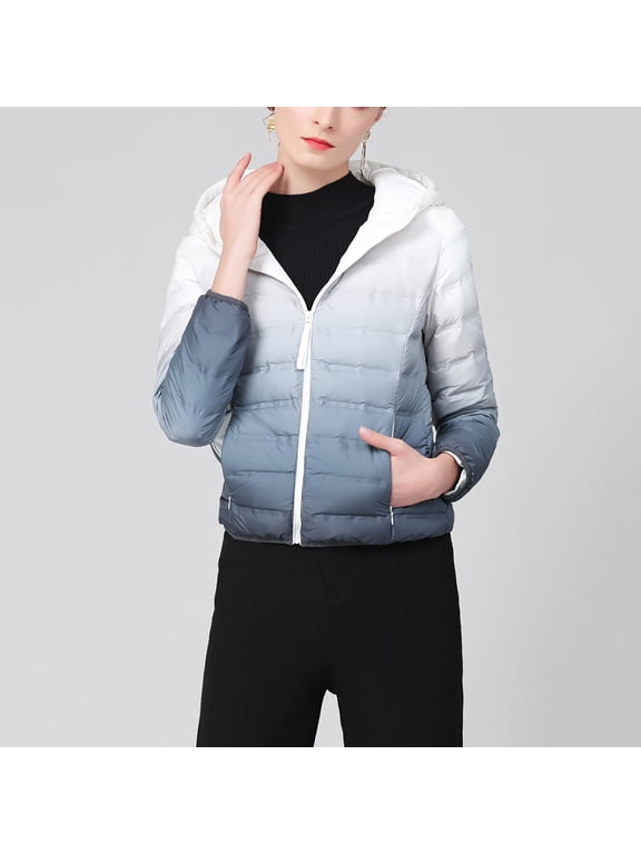 Women's Puffer Jacket Lightweight Quilted Coats Padded Zip-Up Stand-Collar Winter Coats Ladies Warm Outwear,Woman Coat and Jacket Plus Size Black,L