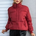 thumbnail image 1 of UPPADA Women's Puffer Jackets Winter Thicken Coats Long Puffer Coat Parka Jacket Loose Fit Faux Fur Hooded Overcoats with Pockets Wine,M Winter Coats for Women, 1 of 3
