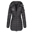 thumbnail image 1 of UPPADA Women's Recycled Winter Coat Thicken Puffer Coats Windproof Winter Jacket Hooded Parka with Removable Hood Black,S Puffer Jacket Womens, 1 of 3