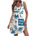 thumbnail image 1 of UPPADA Women's Summer Beach Dress Floral Print Midi Sundress Sleeveless Casual T-Shirts Dress V Neck Loose Boho Tank Dresses Items Beige,XXL, 1 of 7