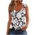 thumbnail image 1 of UPPADA Women's V Neck Tank Tops Summer Shirts 2025 Vacation Casual Sleeveless Shirts Summer Basic Tees Dressy Casual Vacation Clothes Daily of The Day Today Only Black,S, 1 of 4