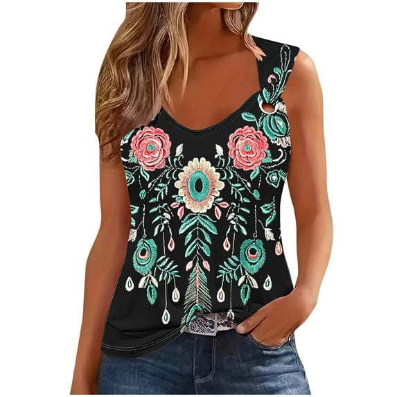 UPPADA Women's V Neck Tank Tops Summer Shirts 2025 Vacation Casual Sleeveless Shirts Summer Basic Tees Dressy Casual Vacation Clothes My Orders Placed Recently by Me My Account 2025 Black,S