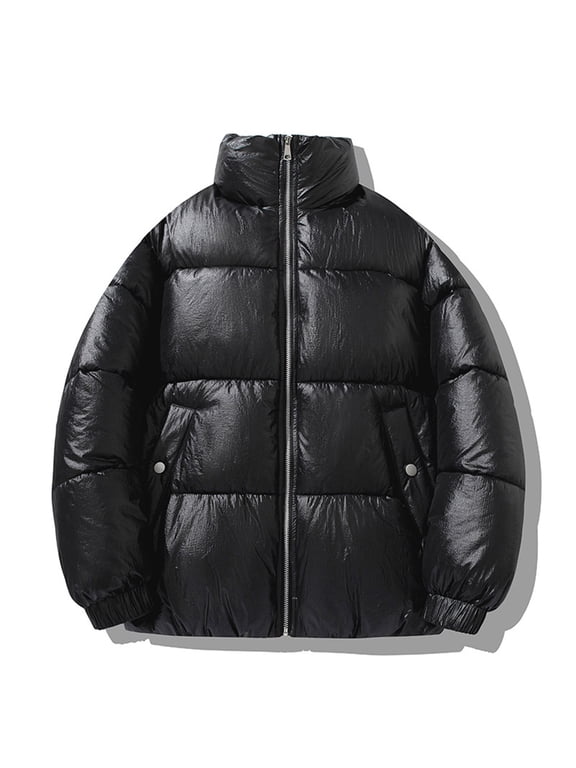 Women's Winter Cropped Puffer Jacket Waterproof Short Warm Quilted Coats Puffy Bubble Coat Short Outwear with Pockets,XXL