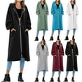 thumbnail image 1 of UPPADA Women's Zip up Hoodies Oversized Fleece Long Tunic Sweatshirts Casual Long Sleeve Fall Hoodies Jacket with Pockets Winter Coats Green,S, 1 of 6