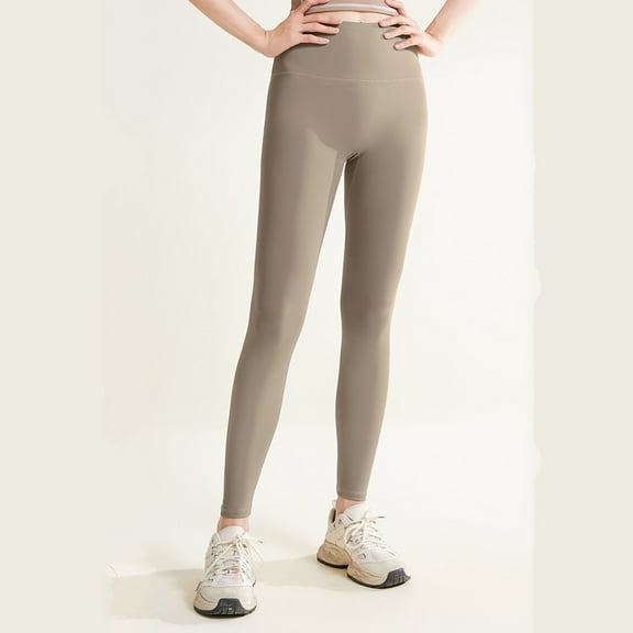 UPPADA Womens Butter Lift High Waisted Workout Leggings Gym Athletic Yoga Pants Buttery Soft Workout Lounge Yoga Pants Gifts for Women Khaki,L