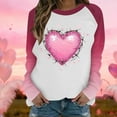 thumbnail image 1 of UPPADA Womens Casual Heart Printed Pullover Long Sleeve Crewneck Sweatshirt Top with Romantic Love Graphics for Valentine's Day Outfits Multicolor,XXXXXL, 1 of 6