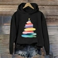 thumbnail image 1 of UPPADA Womens Christmas Graphic Hoodies Cute Funny Xmas Tree Print Sweatshirt Casual Comfy Loose Pullover Tops Hoodie Women Graphic Black,L, 1 of 3