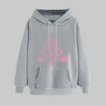 thumbnail image 1 of UPPADA Womens Christmas Hooded Sweatshirt Xmas Tree Long Sleeve Shirts Vacation Graphic Casual Long Sleeve Pullover Tops Blouses Women Hoodies Pullover Lightweight Gray,XXL, 1 of 5