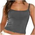 thumbnail image 1 of UPPADA Womens Cotton Linen Crop Tank Tops Loose Flowy Comfy Tunics for Spring Summer Sleeveless Crewneck Tank Tops,Trendy Tank Tops for Women 2025 Gray,XXL, 1 of 6