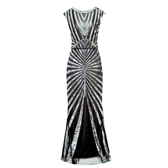 UPPADA Womens Crewneck Cocktail Dress Fishtail Dress Sleeveless Cocktail Formal Swing Dress Wedding Guest Dresses Bodycon Cocktail Dress