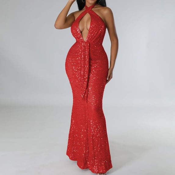 UPPADA Womens Crewneck Cocktail Dress Fishtail Dress Sleeveless Cocktail Formal Swing Dress Wedding Guest Dresses Bodycon Cocktail Dress