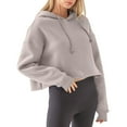 thumbnail image 1 of UPPADA Womens Cute Cropped Hoodies Y2k Long Sleeve Sweatshirts Fall Fashion Outfits Trendy Casual Clothes Women Hoodies Graphic Dark Gray,XL, 1 of 5