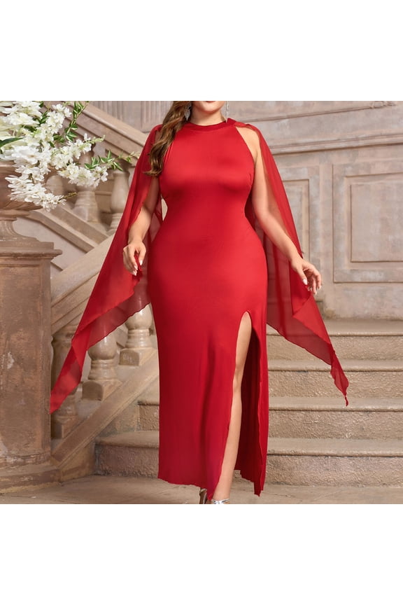 Womens Dresses for Wedding Guest Side Slit Cutout Maxi Dress Sleeveless Cocktail Evening Dress Casual Dress Prom Party Elegant Dresses 2024