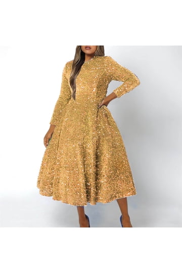 gold semi dresses Womens in Womens Clothing Bridesmaid Prom Dress