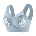 thumbnail image 1 of UPPADA Womens Full Coverage Bras Seamless Push Up Bra Full Coverage No Underwire Bra Comfy Everyday Bras Comfy Daily Bras Light Blue,XXXL, 1 of 6