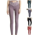 thumbnail image 1 of UPPADA Womens High Waisted Leggings Trendy Crossover Full Length Buttery Soft Yoga Pants Tall Workout Leggings for Ladies Purple,M, 1 of 5