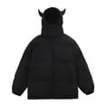 thumbnail image 1 of UPPADA Womens Hooded Quilted Puffer Jacket Mid-Length Padded Warm Winter Heavyweight Coat Outerwear with Pockets,Fall Tops for Women Black,M, 1 of 5