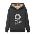 thumbnail image 1 of UPPADA Womens Hoodies Zip up Jackets Sherpa Lined Fleece Warm Jackets Cute Sweatshirt Hooded Thick Coats Outerwear with Pocket Fall Black,S, 1 of 3