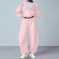 thumbnail image 1 of UPPADA Womens Outfits,Women Two Piece Fall Outfits 2 Pc Oversized Outfits Fleece Zip up Hoodie Matching Drawstring Joggers Tracksuit Sets with Pockets Pink,M, 1 of 7