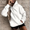 thumbnail image 1 of UPPADA Womens Oversized Hoodies Cute Sweatshirts Casual Comfy Fall Fashion Outfits Fleece Hooded Pullover Tops Dressy Long Sleeve Hoodies Women Hoodies Pullover Graphic White,L, 1 of 3