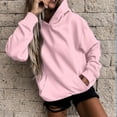thumbnail image 1 of UPPADA Womens Oversized Hoodies Fleece Hooded Sweatshirts Spring Fall Outfits Solid Pullover Tops with Pocekts Womens Hoodies Oversized Pink,S, 1 of 3