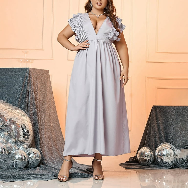 plus size gray high low dress