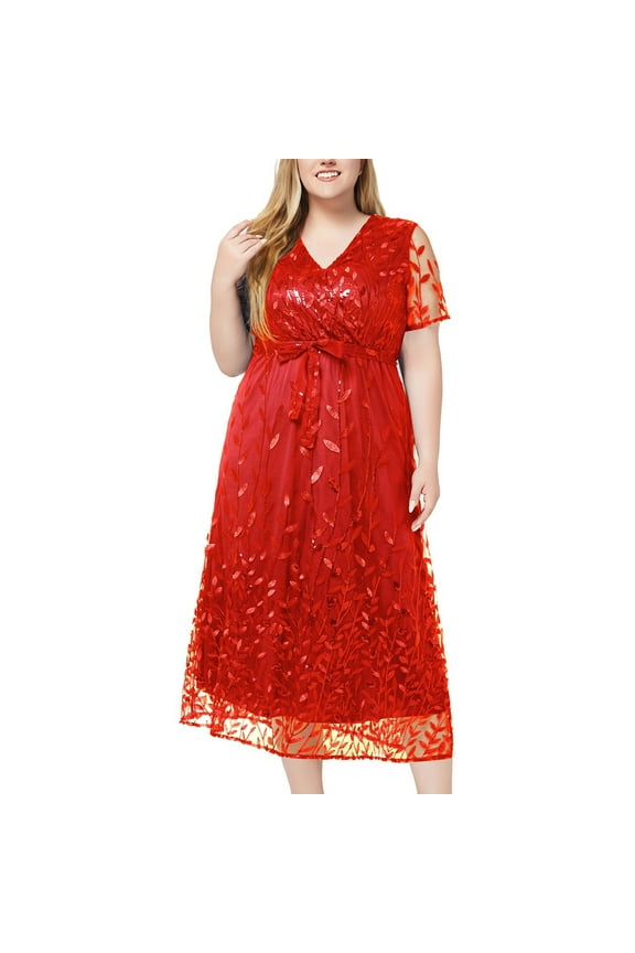 Womens Plus Size Wedding Guest Dresses Halter Mesh Lace Dress Sleeveless Bodycon Corset Dress Ruched Maxi Dress for Party Club