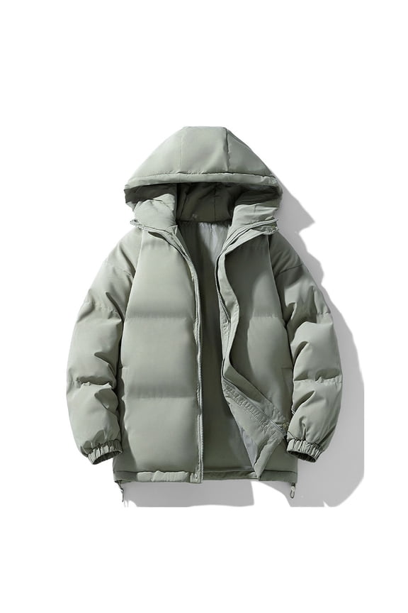 Womens Puffer Jacket Zip Up Quilted Hooded Bubble Coats Padded Jacket Long Sleeve Winter Warm Coat with Pocket Quilted Women Lightweight,Black Puffer Coat Women Green,XL