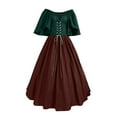 thumbnail image 1 of UPPADA Womens Renaissance Faire Dresses Medieval Irish Traditional Plus Size Dresses Ruffle Over Dress Corset Retro Cosplay Gown, 1 of 5