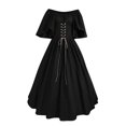 thumbnail image 1 of UPPADA Womens Renaissance Faire Dresses Medieval Irish Traditional Plus Size Dresses Ruffle Over Dress Corset Retro Cosplay Gown, 1 of 6