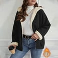 thumbnail image 1 of UPPADA Womens Sherpa Lined Hoodies Fall Winter Warm Jacket Full Zip up Fleece Lining Sweatshirt Casual Thick Outwear Coats Black,M Womens Plus Size Fleece Jackets Full Zip, 1 of 7