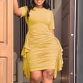 thumbnail image 1 of UPPADA Womens Summer Dresses Casual Women's Summer Fashion Casual Short Sleeve Beach Solid Dresses Vestidos Para Mujer Casuales Y Elegantes, 1 of 9
