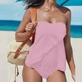 thumbnail image 1 of UPPADA Womens Swimsuit Tankini Set Push Up Tummy Control Tankini Swimwear Two Pieces Bathing Suits Strapless Tops with Bottoms Women'S Swimsuit Clearance,Pink,XXL, 1 of 8