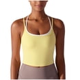 thumbnail image 1 of UPPADA Womens Tank Tops Summer Comfy Basic Tanks Sleeveless Spaghetti Strap Casual Tanks Ladies Camisole Shirts Solid Tank,Tank Top for Women Workout Loose Yellow,XL, 1 of 5
