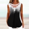 thumbnail image 1 of UPPADA Womens Tank Tops Womens Tops Summer 2024 Basic Tanks Gradient Lace Cami Tops Sleeveless Tunic Blouses Dressy Casual Pullover Vest 2024 Saving Clearance, 1 of 5