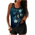 thumbnail image 1 of UPPADA Womens Tummy Control Tankini Bathing Suits Cute Floral Print Tankini Swimsuits Two Piece Ruched Swimsuits Sleeveless Swim Tops and Swim Shorts Multicolor Swim Suits for Women,XXL, 1 of 6