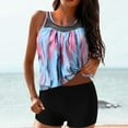 thumbnail image 1 of UPPADA Womens Two Piece Tankini Bathing Suits High Waisted Swimsuit Sets Crewneck Spaghetti Straps 2pc Bathing Suit Tops with Shorts Swimsuits for Curvy Women Clearance,Multicolor,M, 1 of 7