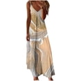 thumbnail image 1 of UPPADA Womens V Neck Plus Size Dress Floral Print Boho Sundress Casual Spaghetti Strap Maxi Dress Sleeveless Flowy Beach Dress Items for Women Clothing Yellow,L, 1 of 5